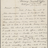 [Whitman], [Louisa Van Velsor], mother, ALS to. Jan. 26, 1868.
