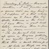 [Whitman], [Louisa Van Velsor], mother, ALS to. Feb. 2-8, 1869.