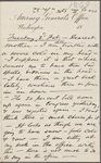 [Whitman], [Louisa Van Velsor], mother, ALS to. Feb. 2-8, 1869.