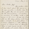 [Whitman], [Thomas] Jeff[erson], brother, ALS to. May 7, 1866.