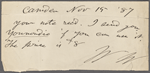 [The Critic], [Editor of] ANS to. Nov. 15, 1887. Previously, unknown recipient.