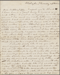 [Heyde], Han[nah Louisa Whitman], ALS to [Thomas] Jeff[erson Whitman], brother. Thursday afternoon [n.d.]