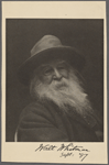 Phototype portrait of Walt Whitman, signed, dated 1887. 