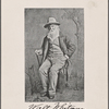 Portrait photographs of Walt Whitman, 2 reproductions, signed, one dated 1888.