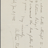 Stedman, Arthur, ALS to WW. Jan. 21, 1892.