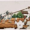 4 men and 2 oxen working in the fields