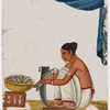 Seated female fishmonger (the top of her sari is not painted)