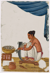 Seated female fishmonger (the top of her sari is not painted)