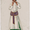 Musician, mouth harpist in white shirt and purple belt