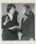 Carol Burnett and Dixie Marquis planning for the Rehearsal Club Talent Show