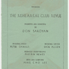 Playbill for the Rehearsal Club Revue at Carl Fischer Concert Hall
