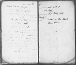 Cricket on the hearth, The. Ms. notebook of the parts of several of the characters, with cues, etc. in various hands, probably those of the actors, with ms. corrections and additions by Dickens