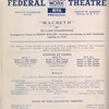 Federal Theatre of the WPA presents Macbeth at the Lafayette Theatre