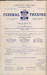 Federal Theatre of the WPA presents Macbeth at the Lafayette Theatre