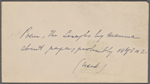 "The Seraph & the Dove." Holograph poem. Unsigned, undated