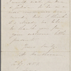 Greenwood, Grace, [Sara Jane Clarke Lippincott], ALS to. Feb. 7, 1851.