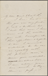 Hawthorne, Elizabeth M., AL, signed and written as if from Una. Apr. 1844.