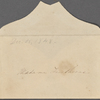 Hawthorne, Mme [Elizabeth Clarke Manning] and Louisa, autograph invitation to. for Dec. 25, 1848