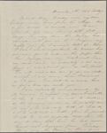 Mann, Mary Peabody, ALS to. Postscript by Nathaniel Hawthorne. Nov. 7, 1843.