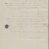 Mann, Mary Peabody, ALS to. Postscript by Nathaniel Hawthorne. Nov. 7, 1843.