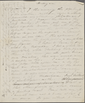 Peabody, E[lizabeth] P[almer, sister], ALS to. [fall 1832?].
