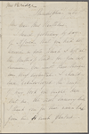 Bridge, C[harlotte] M[arshall], ALS, to SAPH. Jul. 1, [1846?]