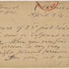 Doyle, Peter, APCS to. Apr. 24, [1874].