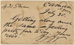 Doyle, Peter, APCS to. Jul. 30, [1874/75].