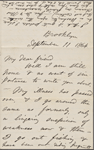 O'Connor, Ellen M., ALS to. Sep. 11, 1864.
