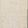 O'Connor, Ellen M., ALS to. Oct. 12, 1865.