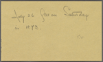 O'Connor, Ellen M., ALS to. Jul. 26, [1873].