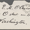 O'Connor, Ellen M., ALS to. [Mar. 8, 1874].