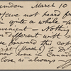 O'Connor, Ellen M., APCS to. Mar. 10, 1888.