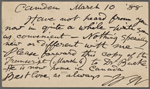O'Connor, Ellen M., APCS to. Mar. 10, 1888.