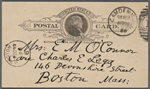 O'Connor, Ellen M., APCS to. Sep. 19, 1889.