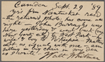 O'Connor, Ellen M., APCS to. Sep. 29, 1889.