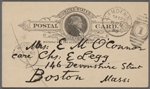 O'Connor, Ellen M., APCS to. Sep. 29, 1889.