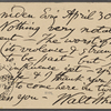 O'Connor, Ellen M., APCS to. Apr. 30, 1890.