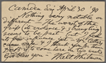 O'Connor, Ellen M., APCS to. Apr. 30, 1890.