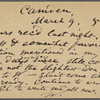 O'Connor, Ellen M., APCS to. Mar. 9, [1874].
