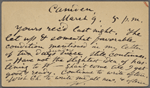 O'Connor, Ellen M., APCS to. Mar. 9, [1874].