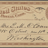 O'Connor, Ellen M., APCS to. Mar. 9, [1874].