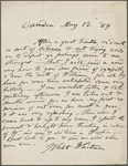 O'Connor, Ellen M., ALS to. May 12, 1889.