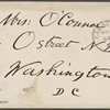 O'Connor, Ellen M., ALS to. May 12, 1889.