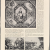 Fig. 2 -- printed cotton kerchief. Portrait of General Taylor in full regalia leaning against a rock which a map of operations is placed. Four battle scenes, imitating lithographs, of the Mexican War are in the corner.  Fig. 3 -- "Battle of Buena Vista." Lithograph by N. Currier (Peters' check list no. 930). This scene is reproduced on kerchief in figure 2 at the lower right corner but its caption has been interchanged with that of figure 4.  Fig 4. -- "General Taylor at the battle  of Palo Alto." 