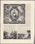 Fig. 2 -- printed cotton kerchief. Portrait of General Taylor in full regalia leaning against a rock which a map of operations is placed. Four battle scenes, imitating lithographs, of the Mexican War are in the corner.  Fig. 3 -- "Battle of Buena Vista." Lithograph by N. Currier (Peters' check list no. 930). This scene is reproduced on kerchief in figure 2 at the lower right corner but its caption has been interchanged with that of figure 4.  Fig 4. -- "General Taylor at the battle  of Palo Alto." 