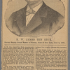 R.W. James Ten Eyck. Elected Deputy Grand Master of Masons, state of New York, June 3, 1891.