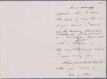 Draft autograph letter fragment to unidentified recipient
