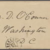 O'Connor, William D., ALS to. Mar. 26, 1865.