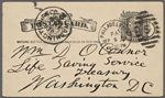 O'Connor, William D., APCS to. Sep. 6, 1883.